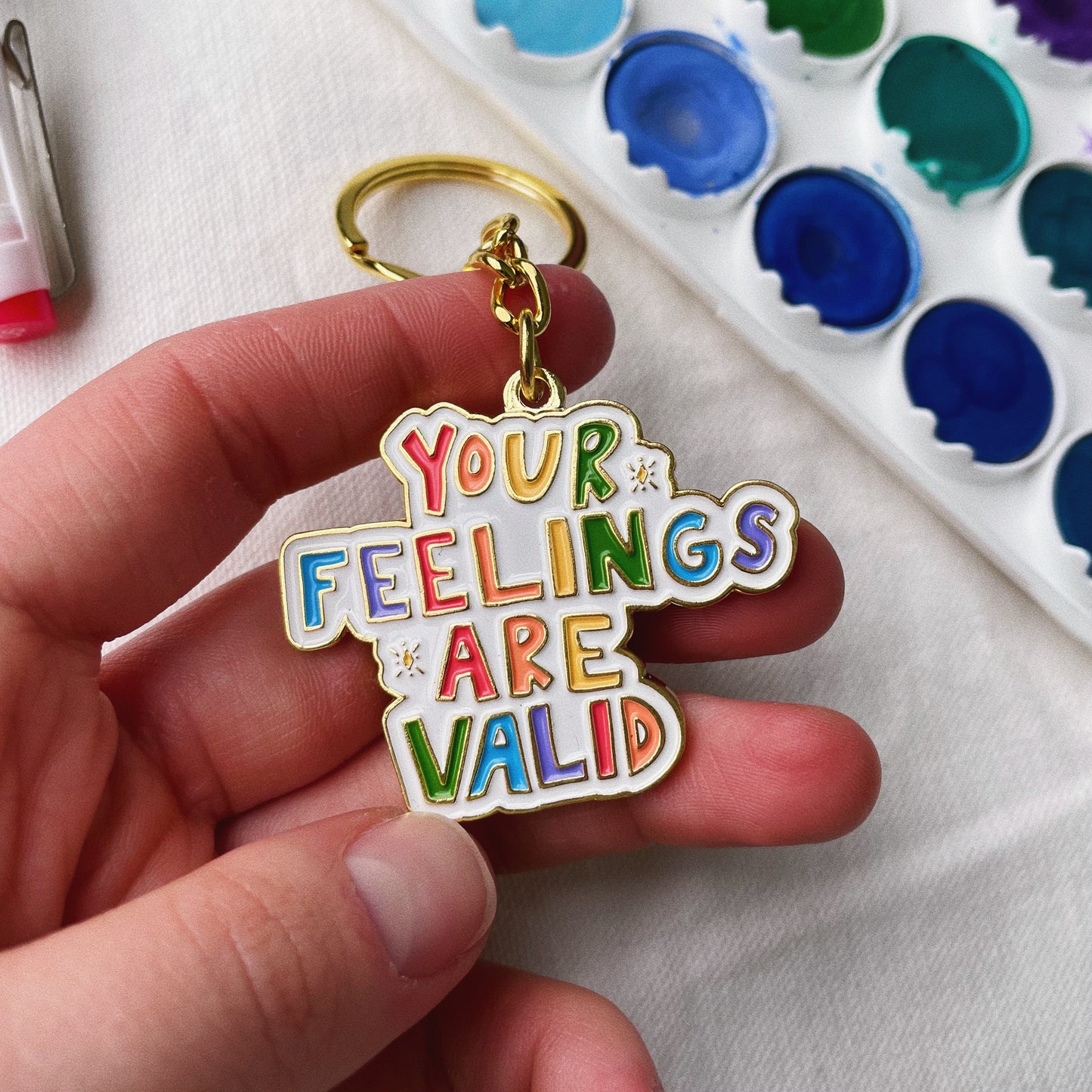 Your Feelings Are Valid - Gold Keychain