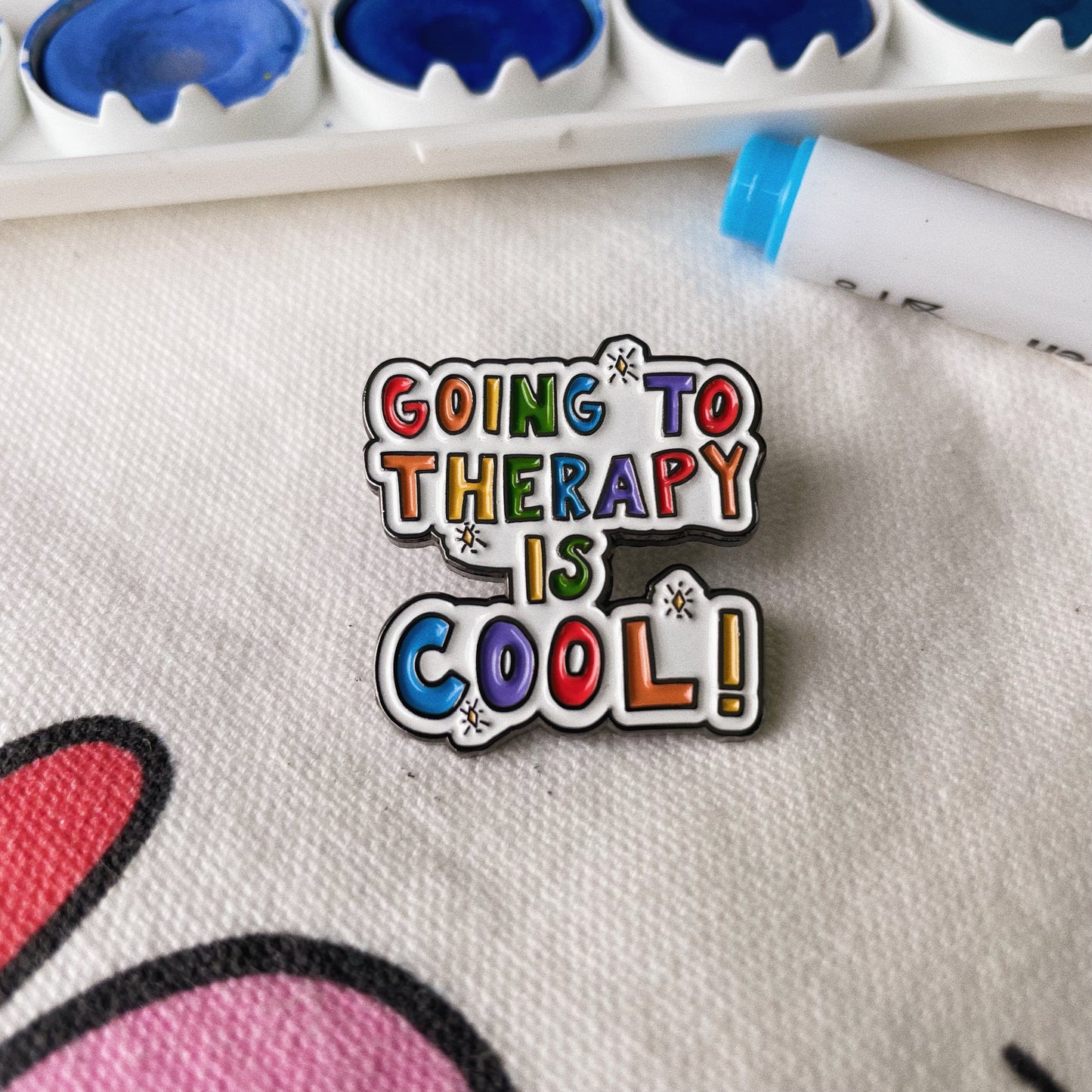 Going To Therapy Is Cool! - Enamel Pin