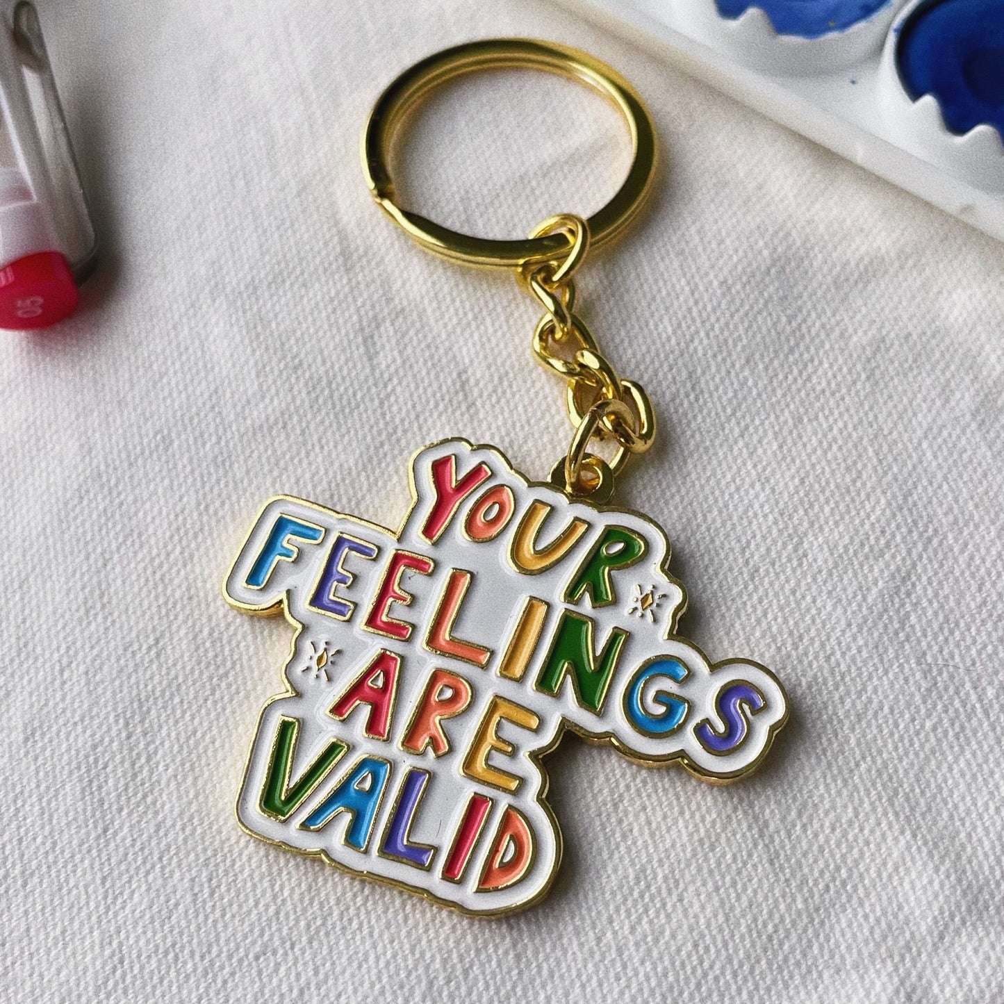 Your Feelings Are Valid - Gold Keychain