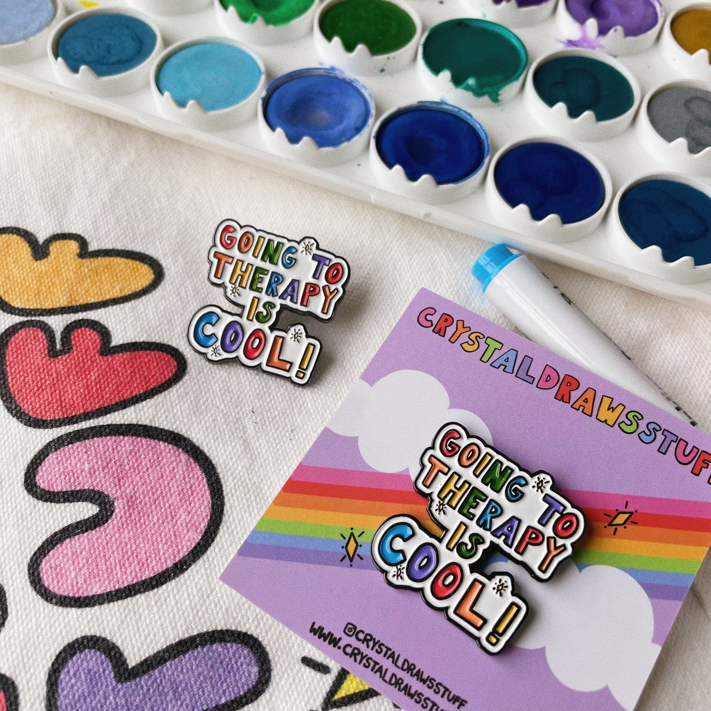 Going To Therapy Is Cool! - Enamel Pin